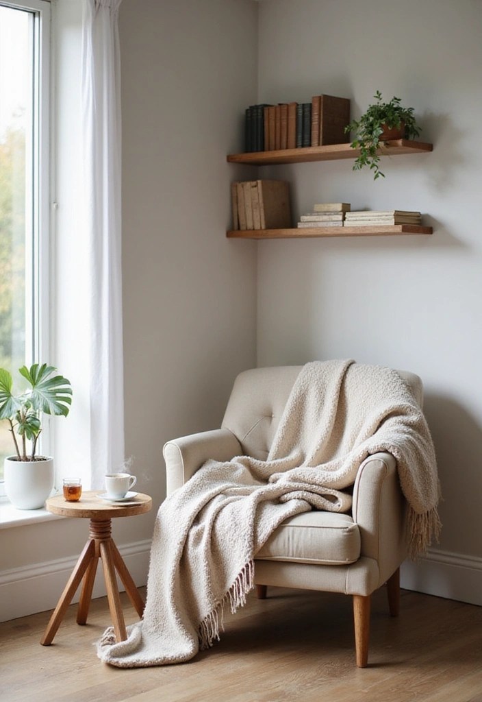 10 Minimalist Bedroom Ideas for Ultimate Cozy Vibes (Less Is More!) - 10. Cozy Reading Nook