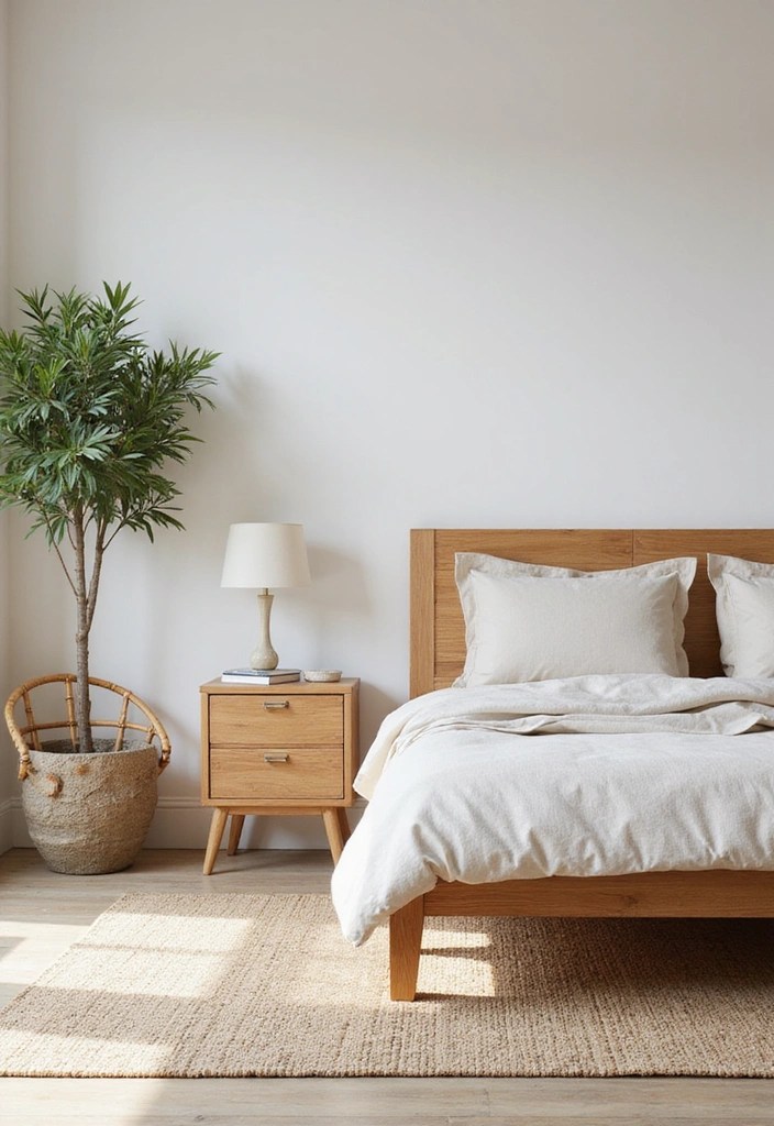 10 Minimalist Bedroom Ideas for Ultimate Cozy Vibes (Less Is More!) - 4. Natural Elements