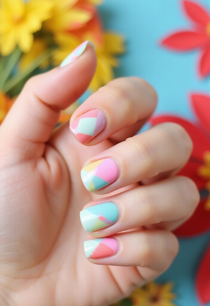 15 Pastel Spring Nails That Will Make You Want to Paint Your Tips Right Now! - 12. Pastel Color Block