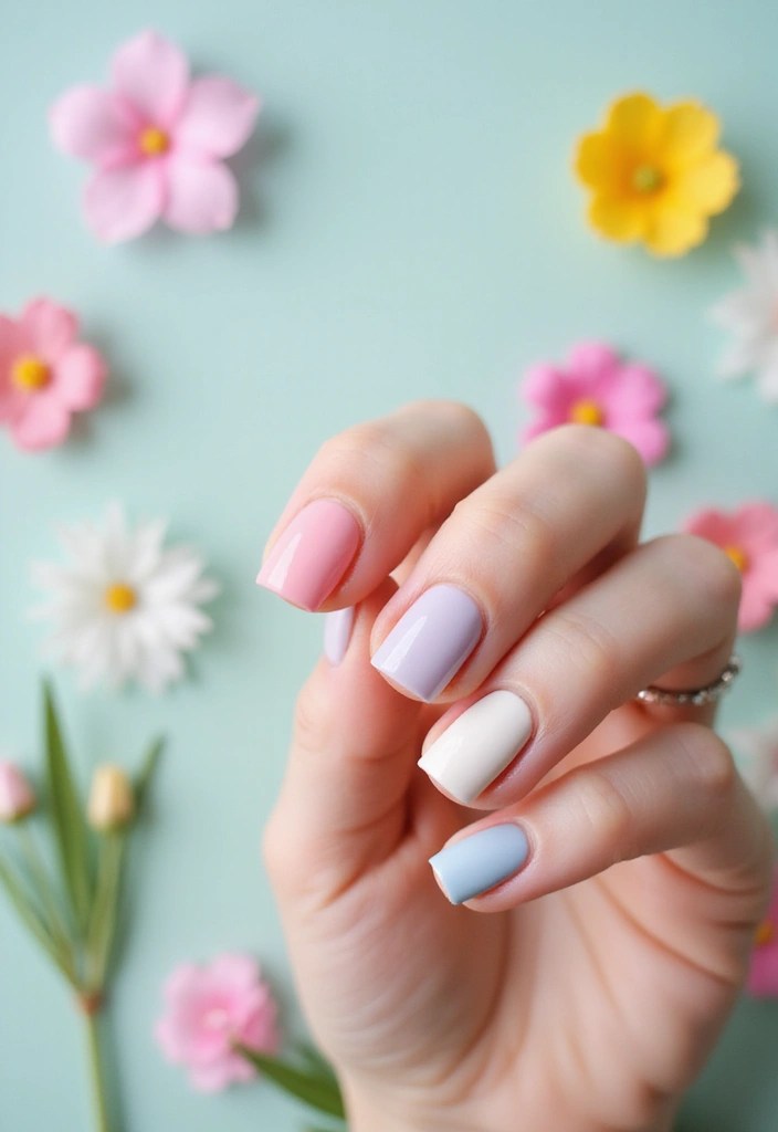 15 Pastel Spring Nails That Will Make You Want to Paint Your Tips Right Now! - 7. Pastel Rainbow Tips