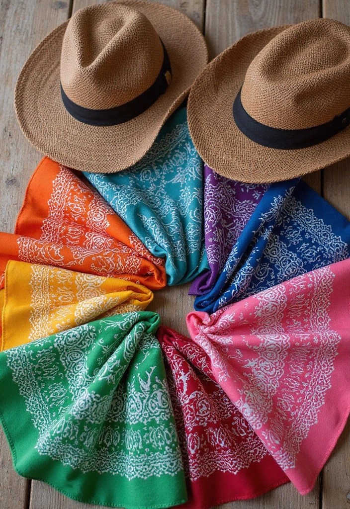 21 Cowgirl Outfits That'll Have You Yelling 'Yeehaw!' (You Won't Believe #7!) - 9. Colorful Bandanas